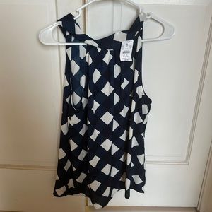 Brand new with tags navy and white gingham tank with bow tie detail on the back